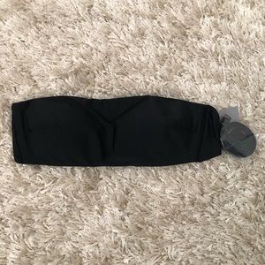 Black Strapless Aerie Bandeau Bikini Top